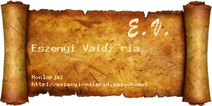 Eszenyi Valéria névjegykártya