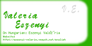 valeria eszenyi business card